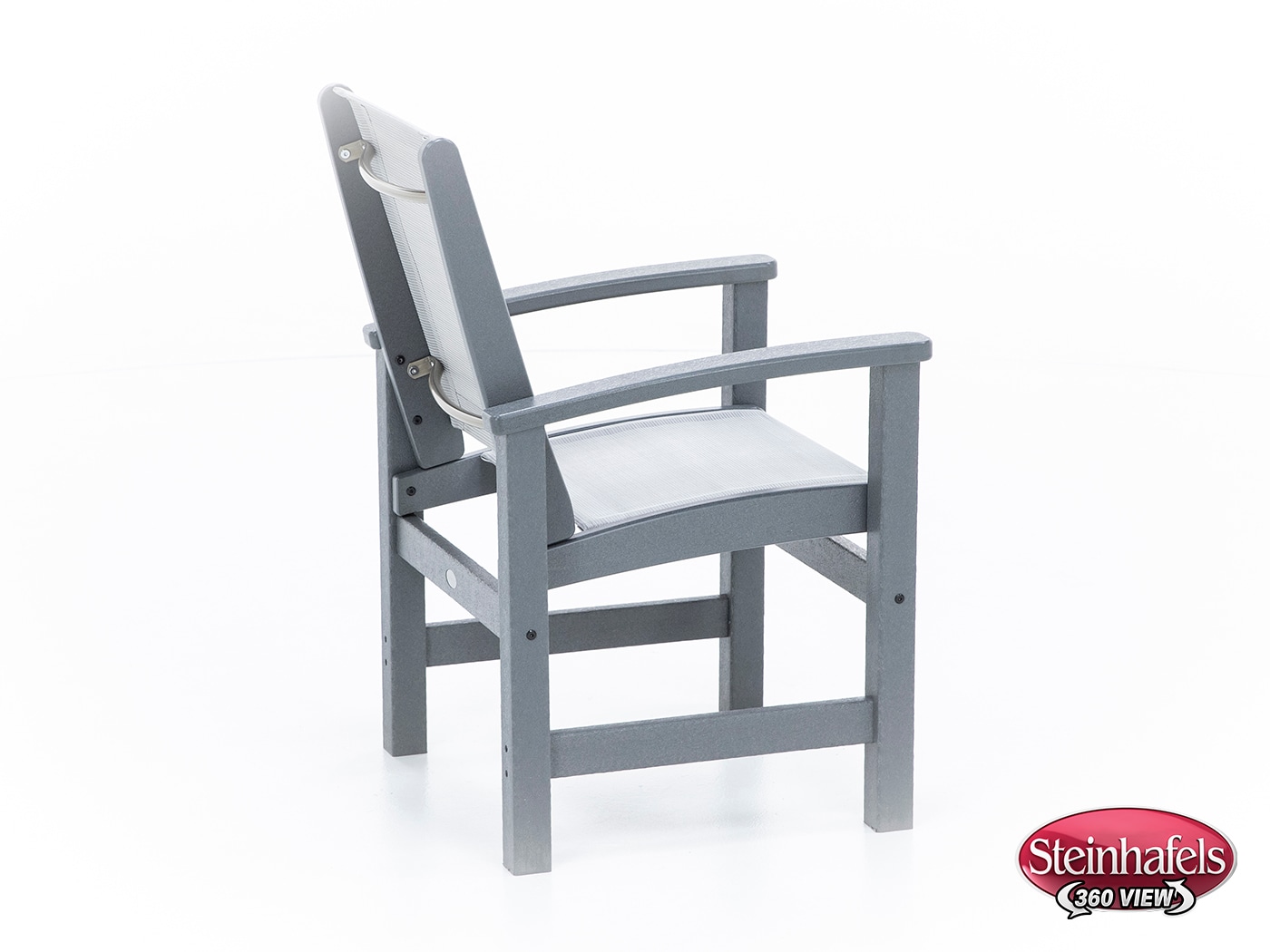 poly grey standard height arm chair  image   