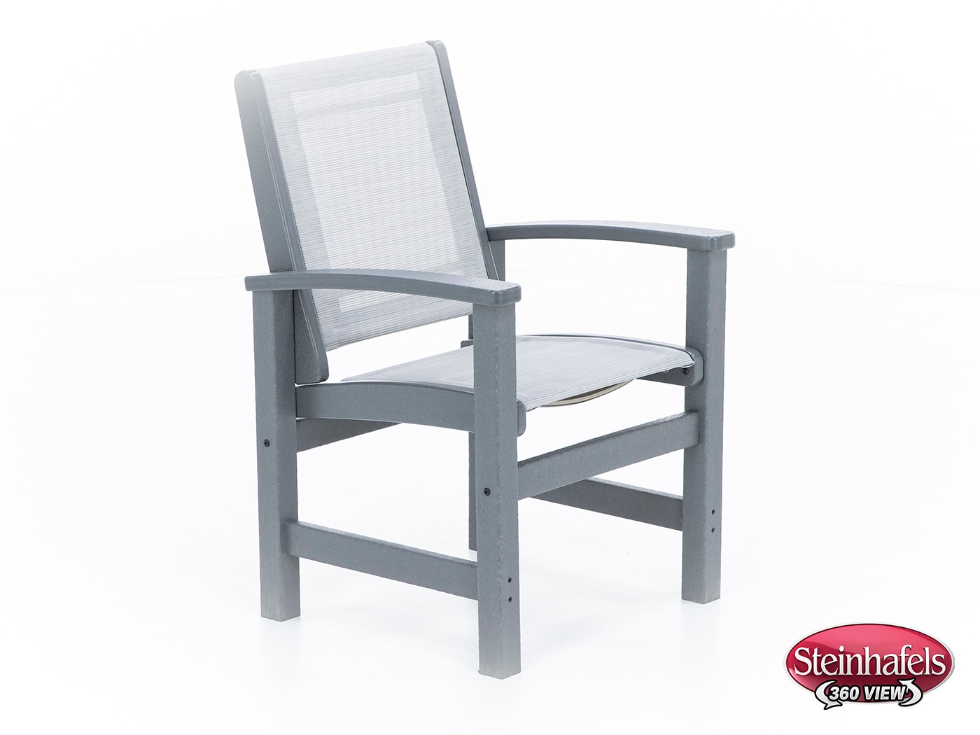 poly grey standard height arm chair  image   