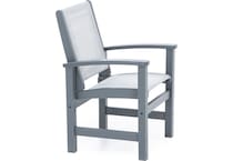 poly grey standard height arm chair   