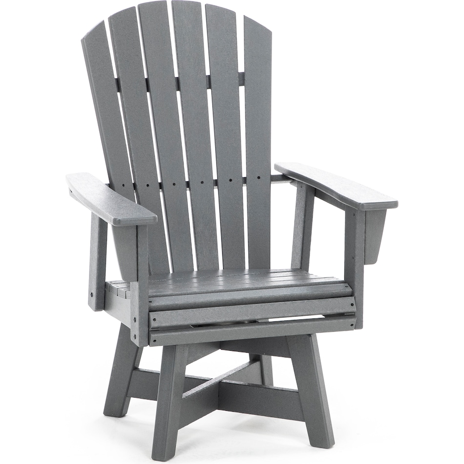 poly grey standard height arm chair   