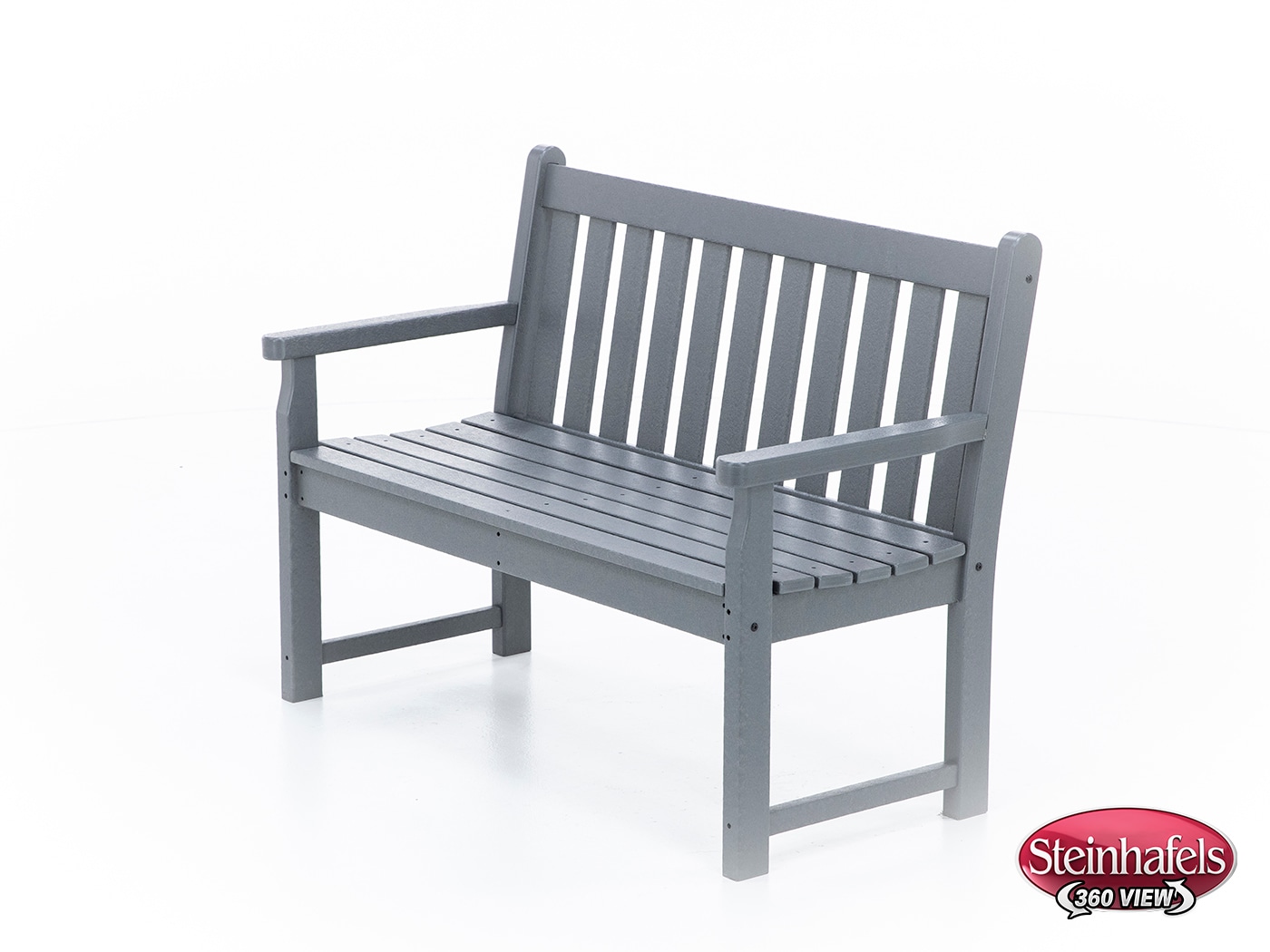 poly grey standard height bench  image   