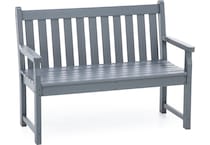 poly grey standard height bench   