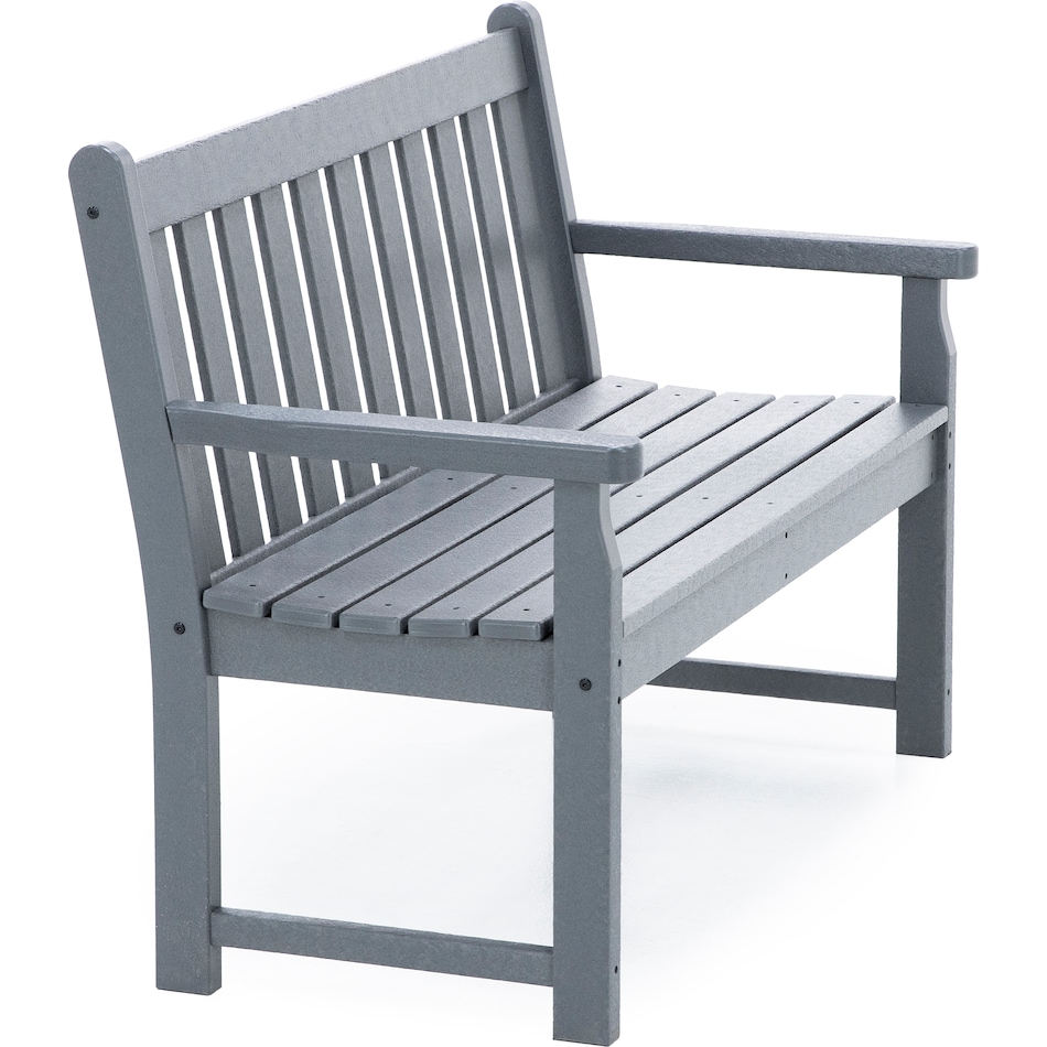 poly grey standard height bench   