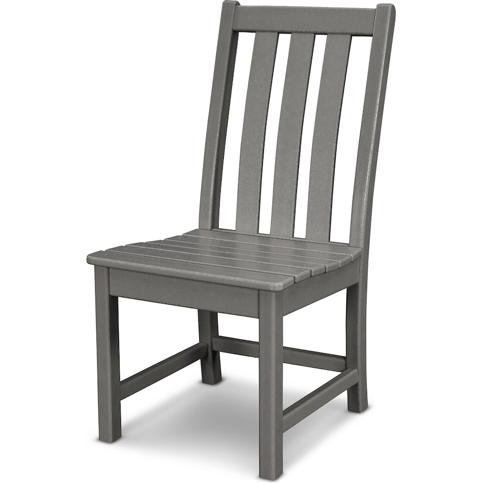 poly grey standard height side chair   