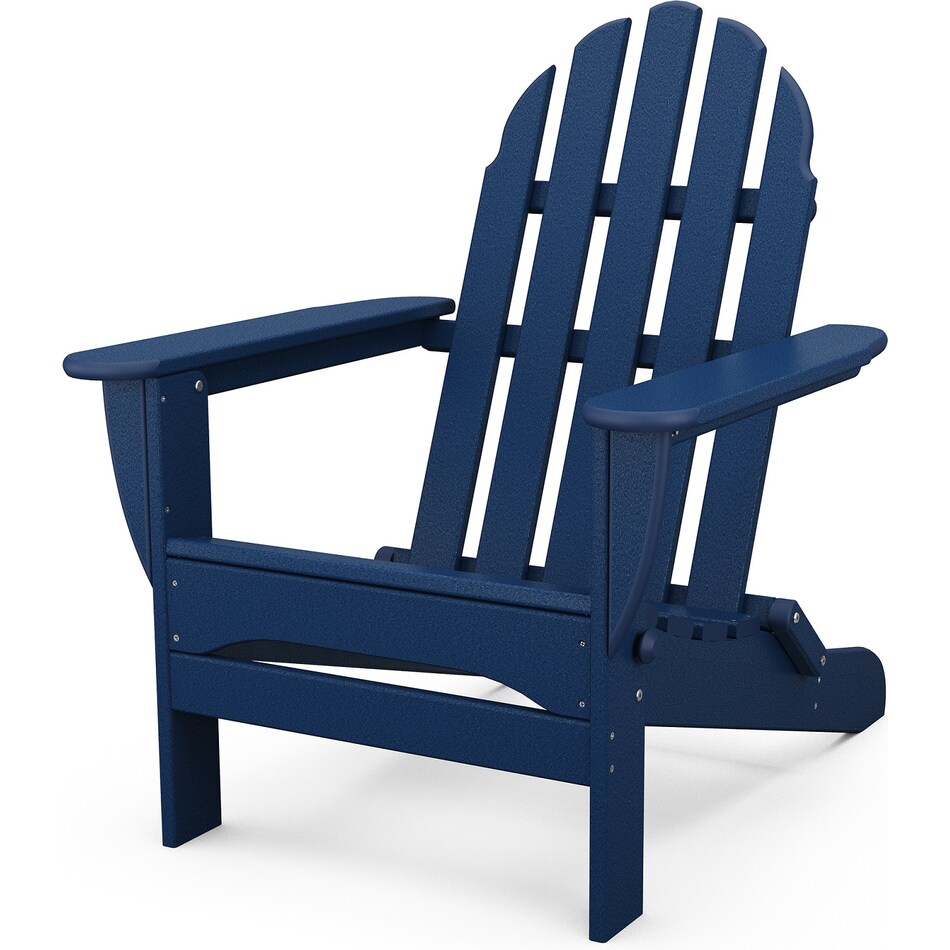 poly navy adirondack chair   