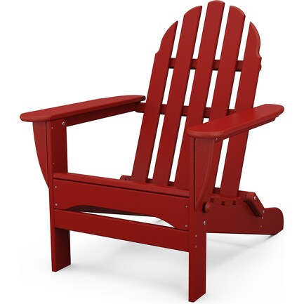 Crimson Red Folding Adirondack Chair