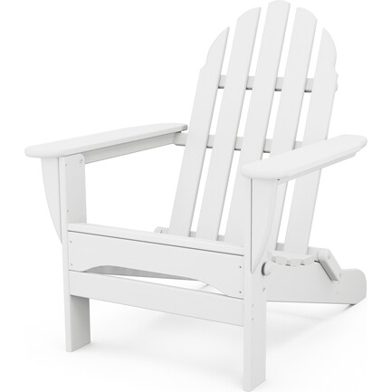 *CMA* White Folding Adirondack Chair