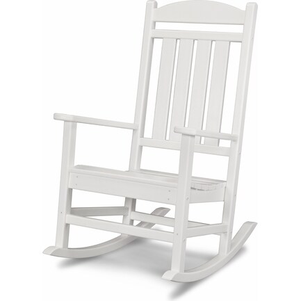 Presidential White Rocking Chair