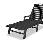 polywood inc black chaise   