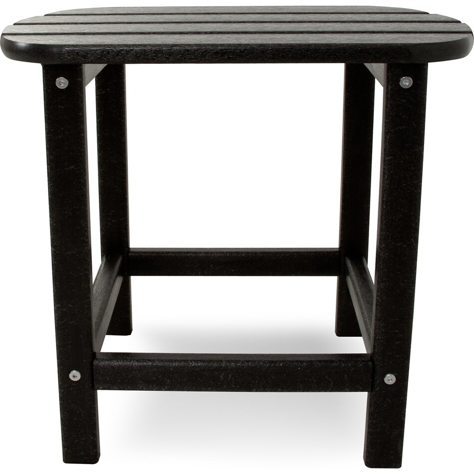 polywood inc black end table   