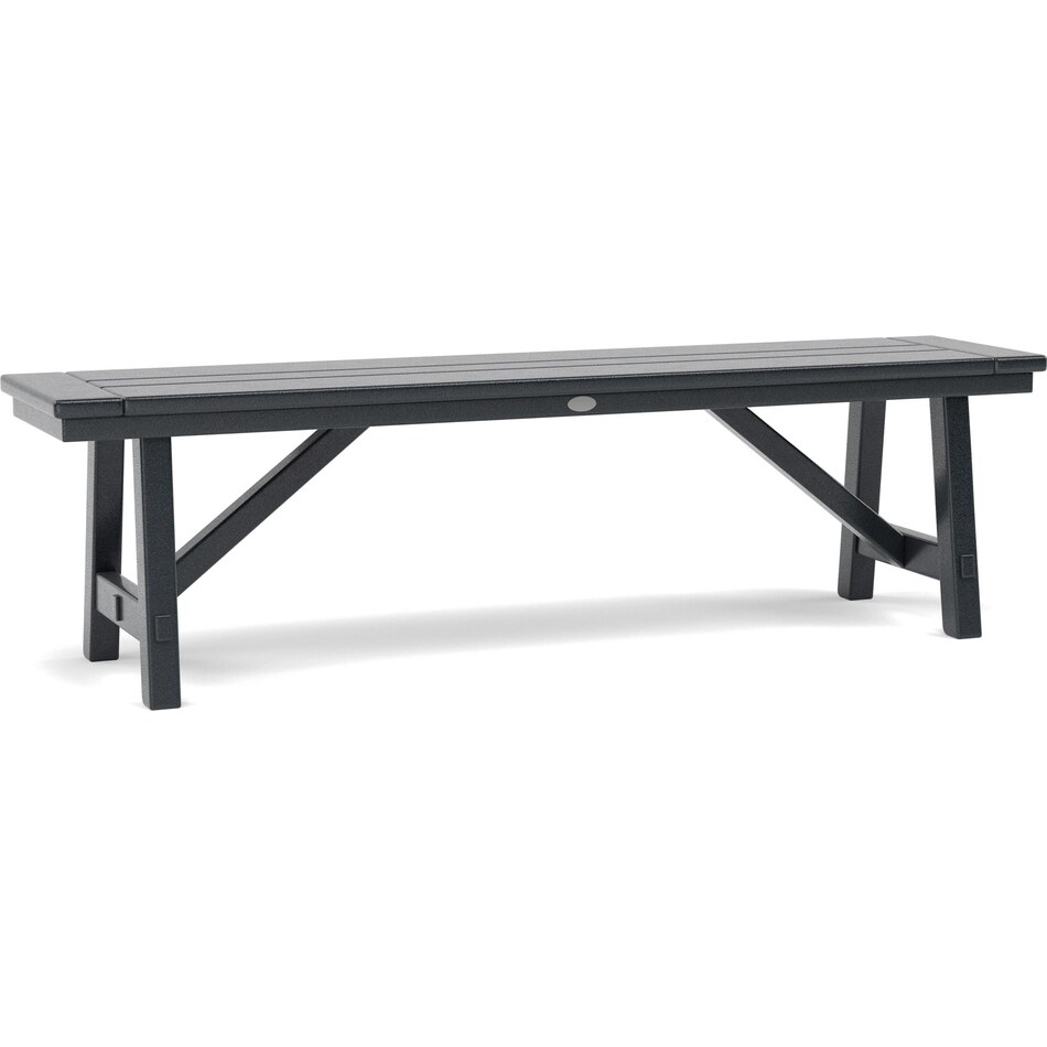 polywood inc black standard height bench   