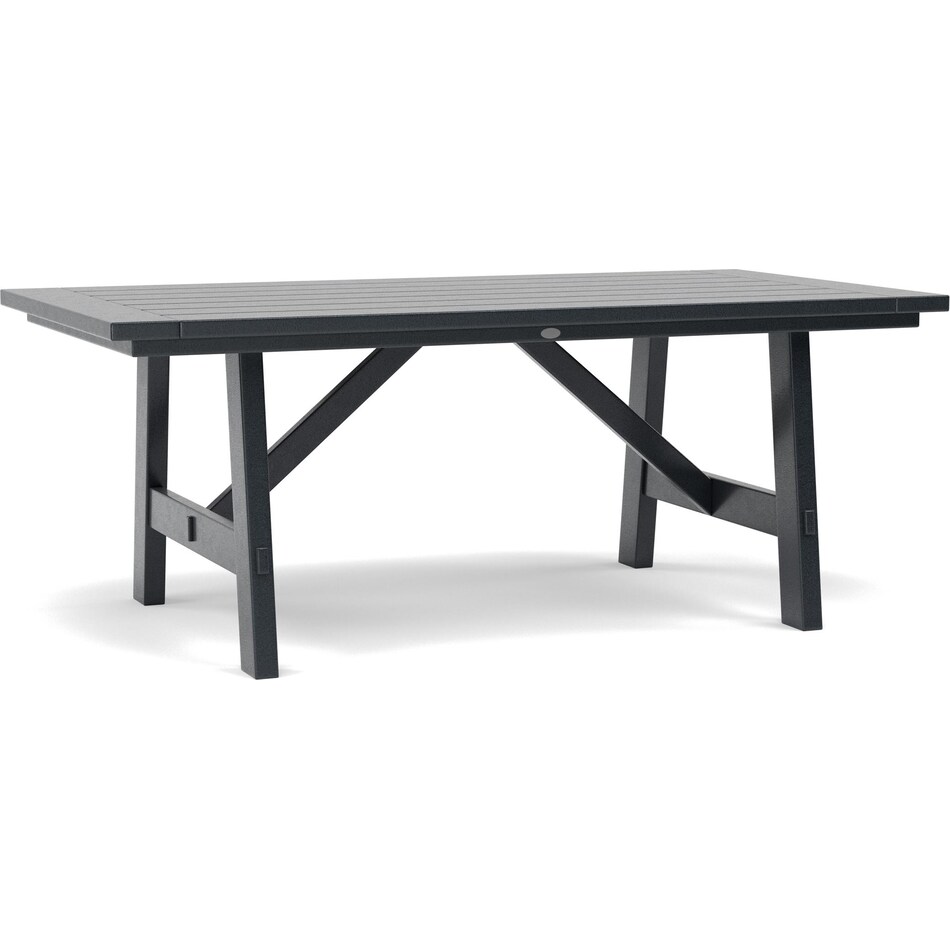 polywood inc black standard height rectangle   