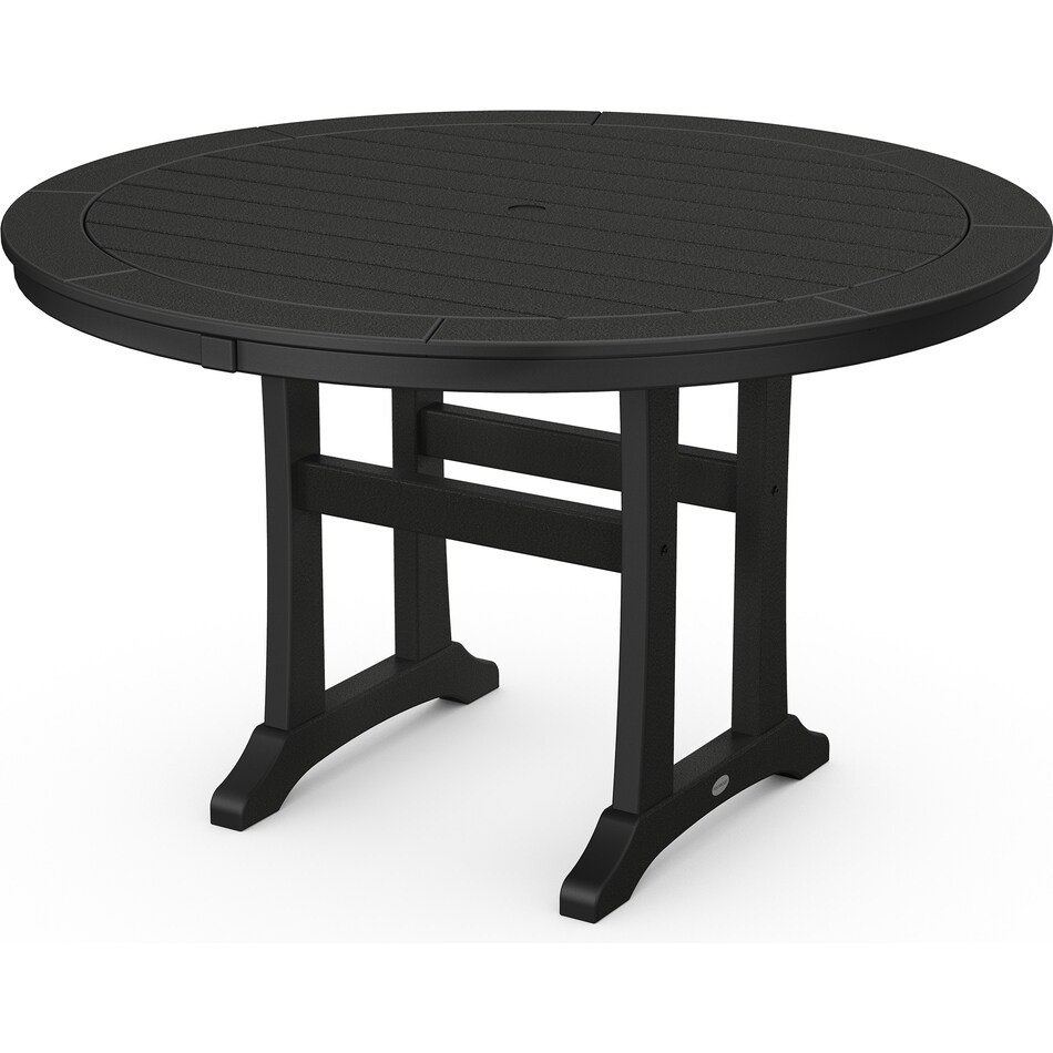 polywood inc black standard height round oval pkg  