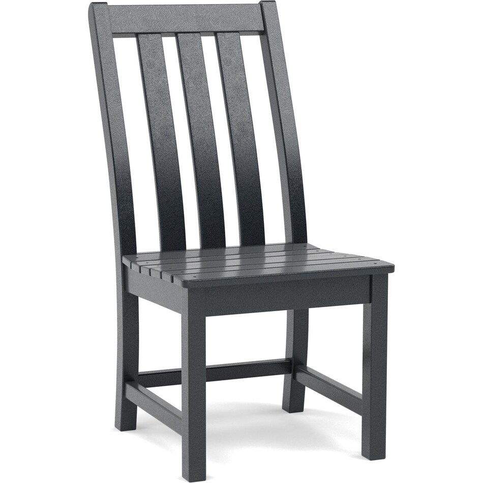 polywood inc black standard height side chair   