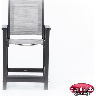 Coastal Sling Counter Height Chair in Vintage Coffee with Onyx Sling
