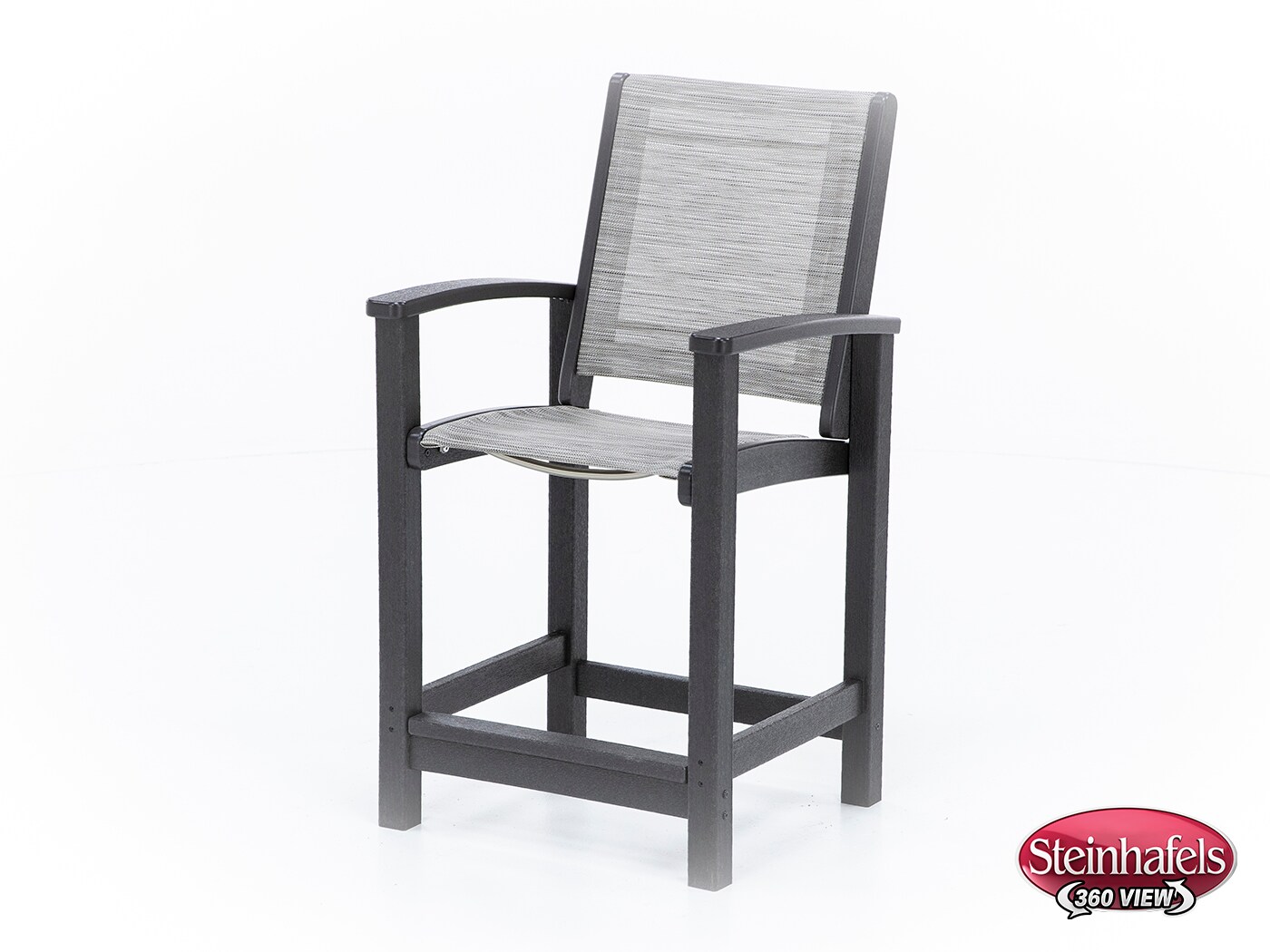 polywood inc brown counter height arm chair  image   