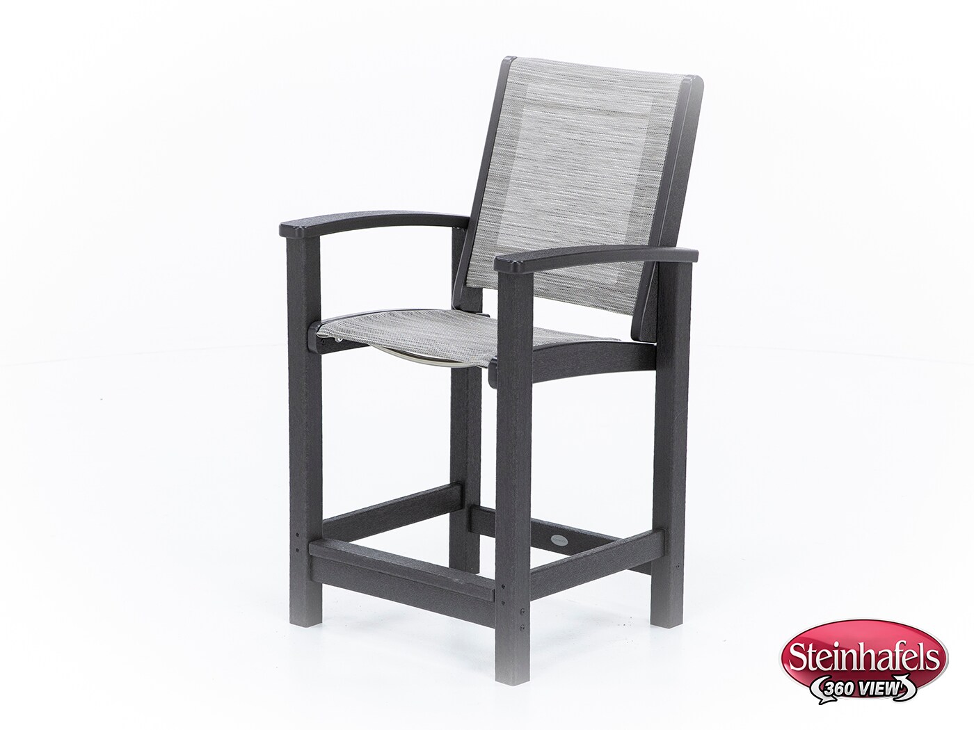 polywood inc brown counter height arm chair  image   