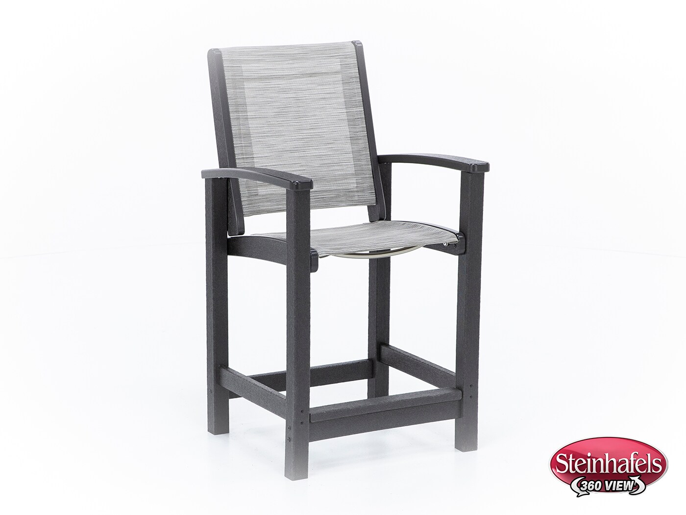 polywood inc brown counter height arm chair  image   