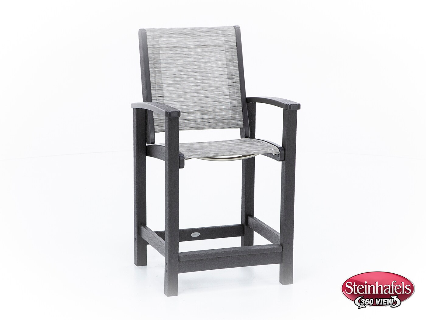 polywood inc brown counter height arm chair  image   