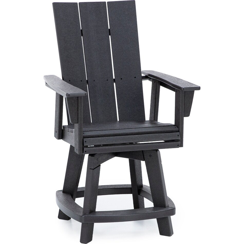 polywood inc brown counter height arm chair   
