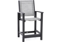 polywood inc brown counter height arm chair   