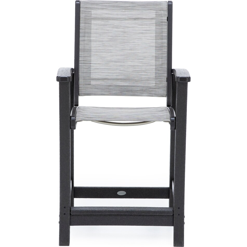 polywood inc brown counter height arm chair   