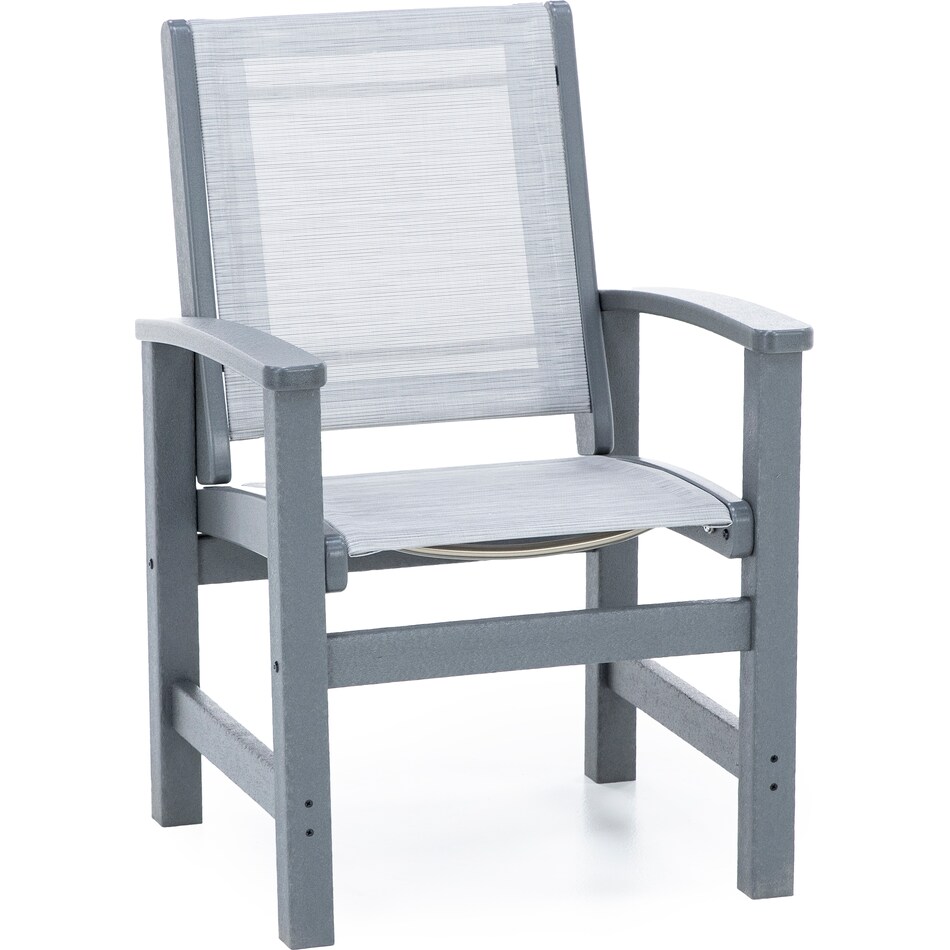 polywood inc grey standard height arm chair   