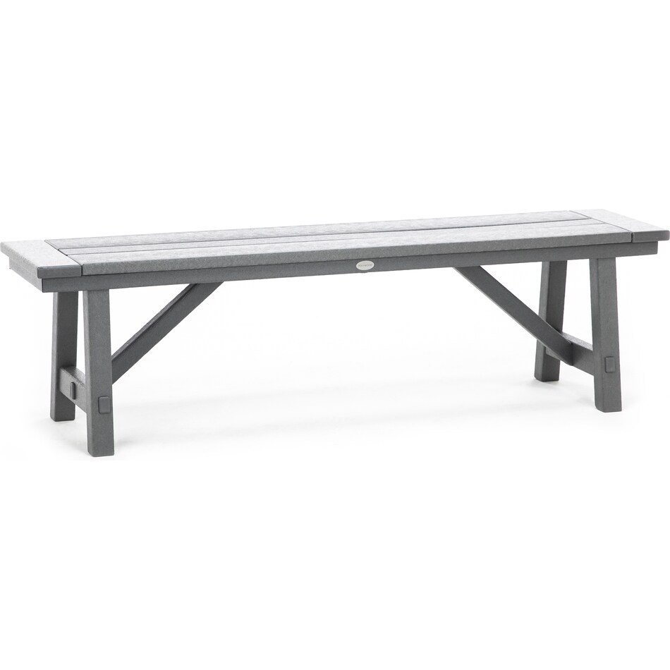 polywood inc grey standard height bench   