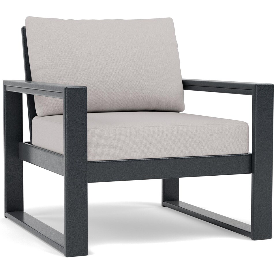 polywood inc poly black   dune burlap club chair pkg  
