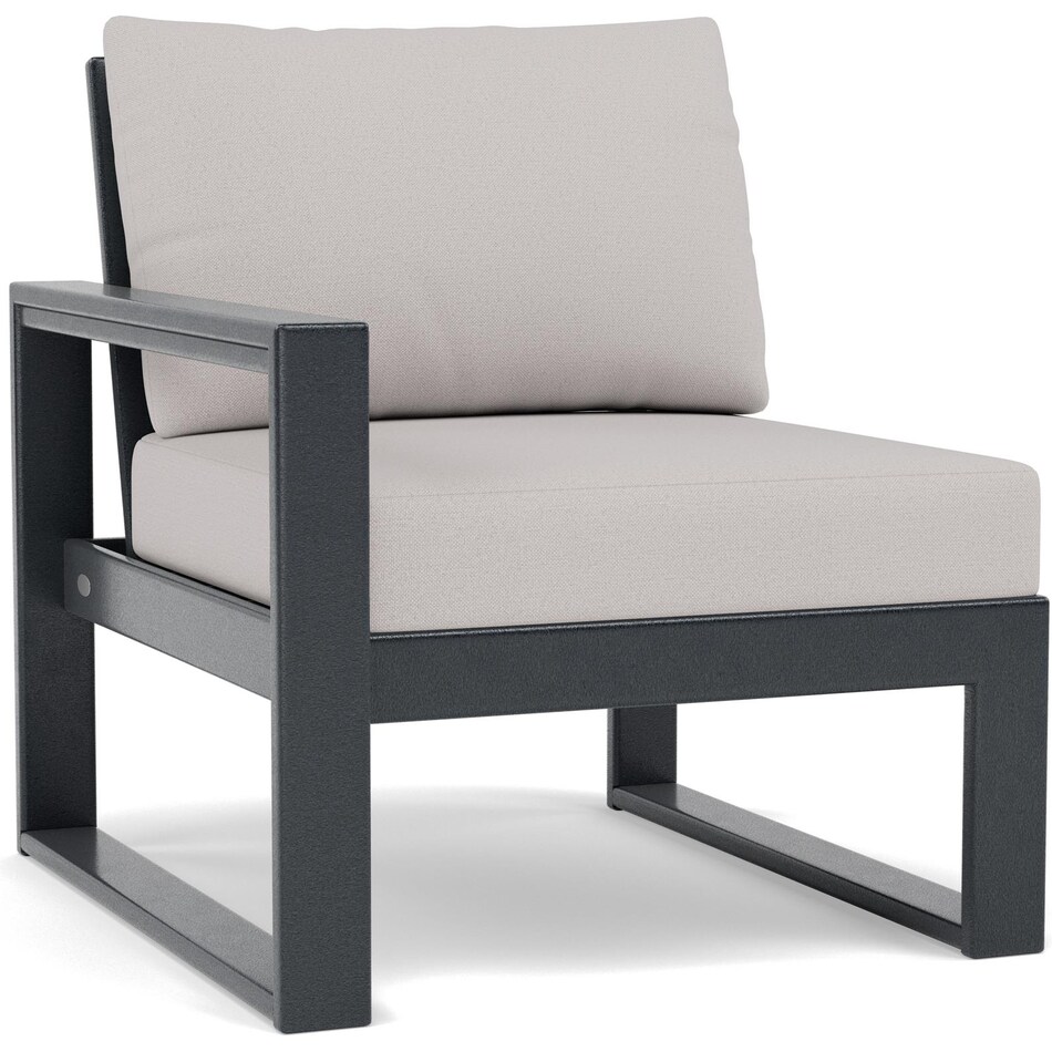 polywood inc poly black   dune burlap laf chair pkg  