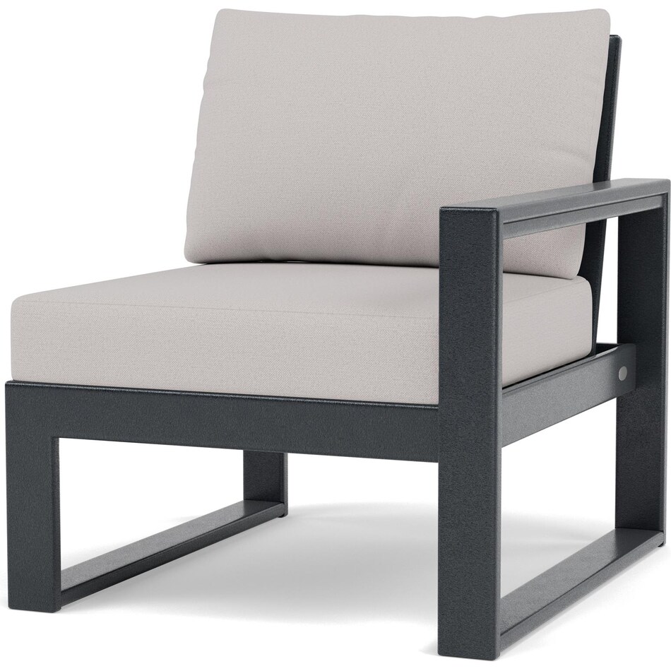 polywood inc poly black   dune burlap raf chair pkg  