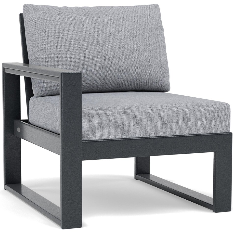 polywood inc poly black   grey mist laf chair pkg  