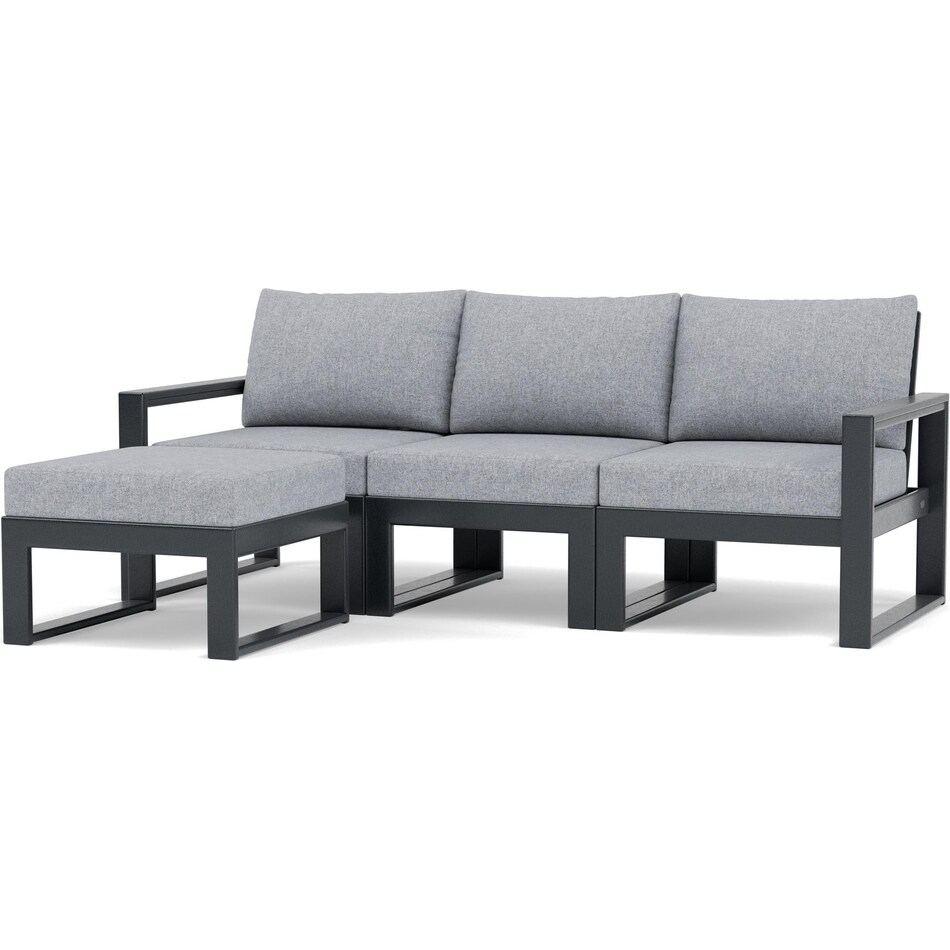 polywood inc poly black   grey mist laf chair pkg  
