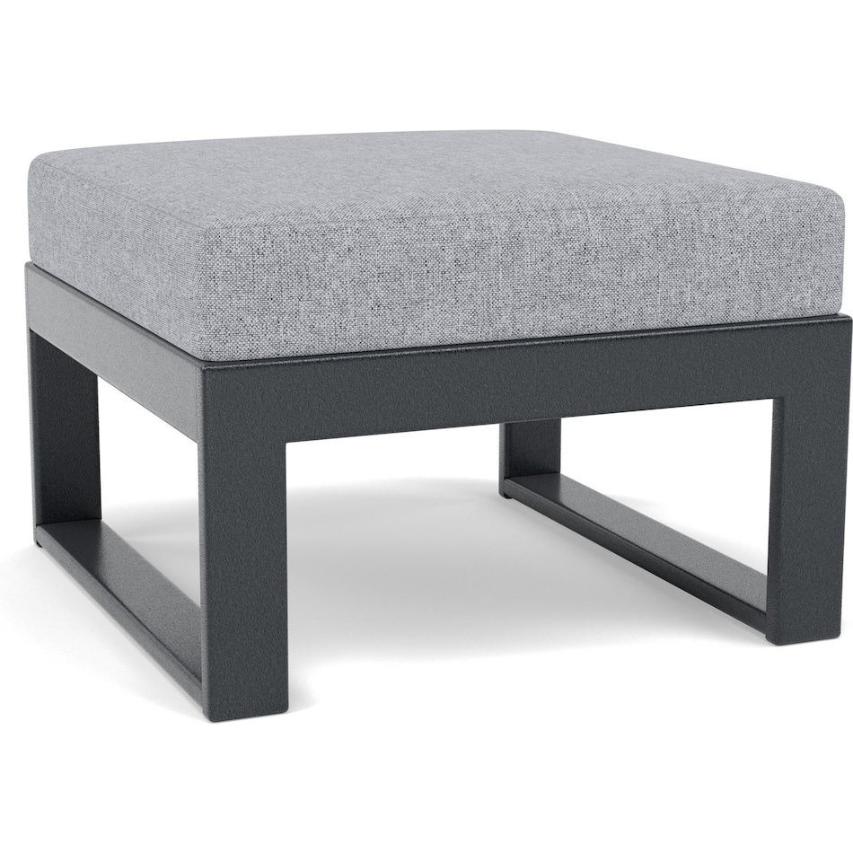 polywood inc poly black   grey mist ottoman pkg  