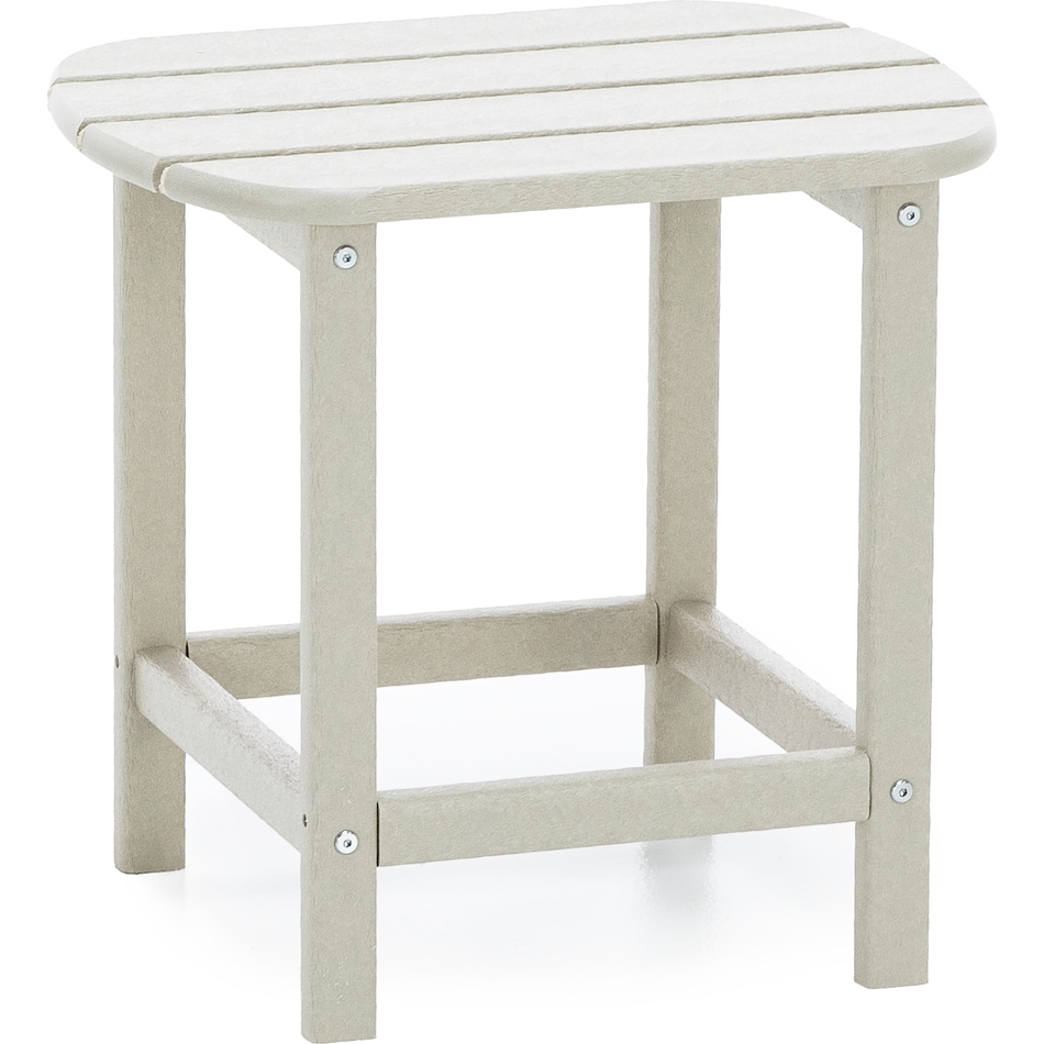 polywood beige end table   