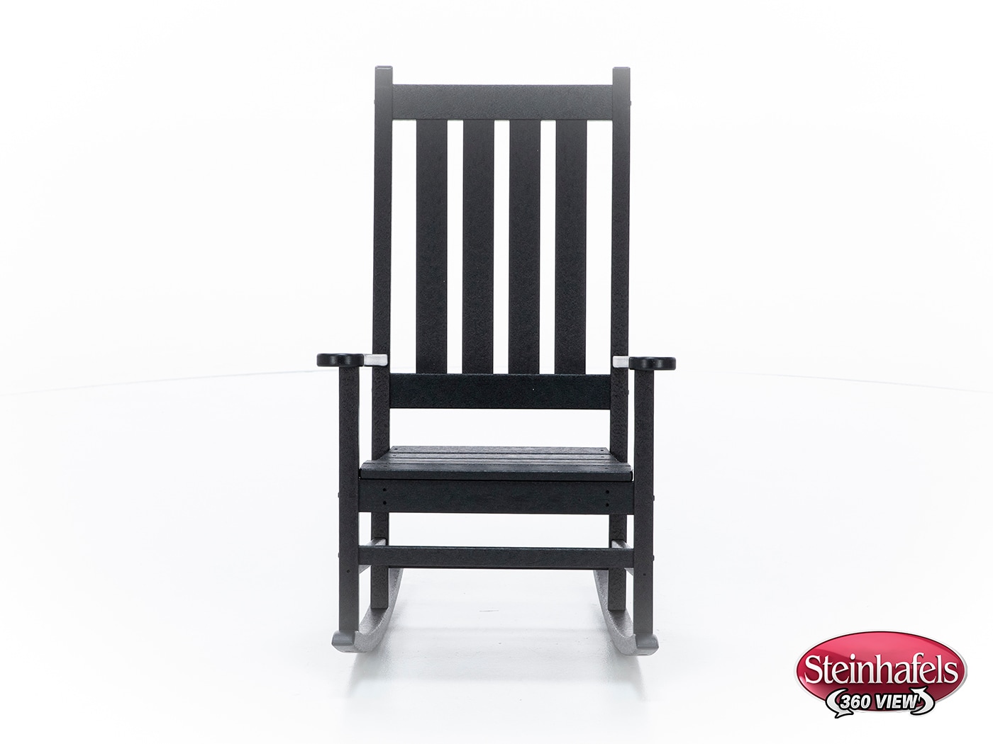 polywood black adirondack chair  image   