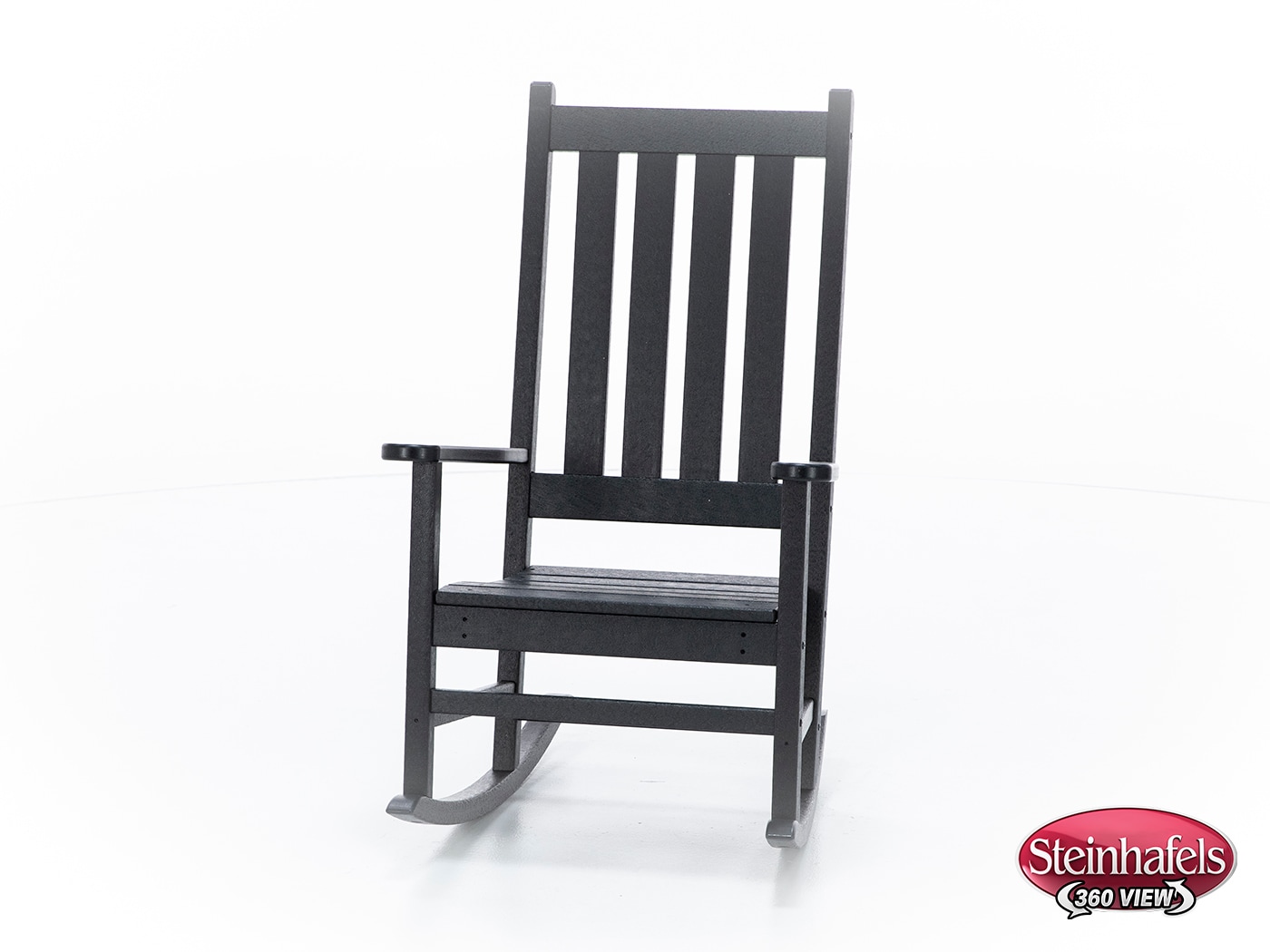 polywood black adirondack chair  image   