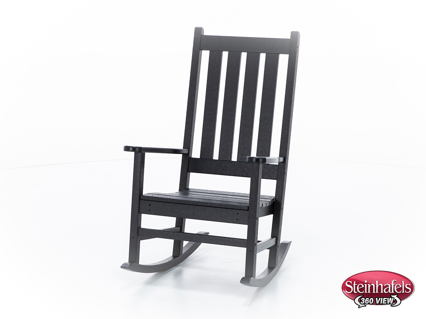 polywood black adirondack chair  image   
