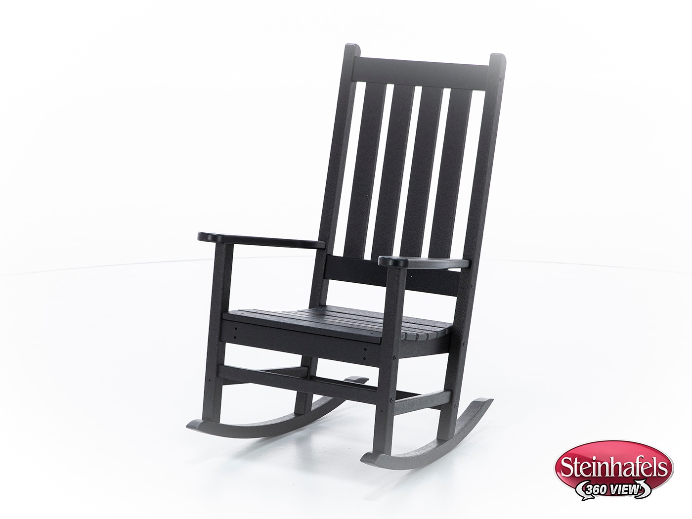 polywood black adirondack chair  image   