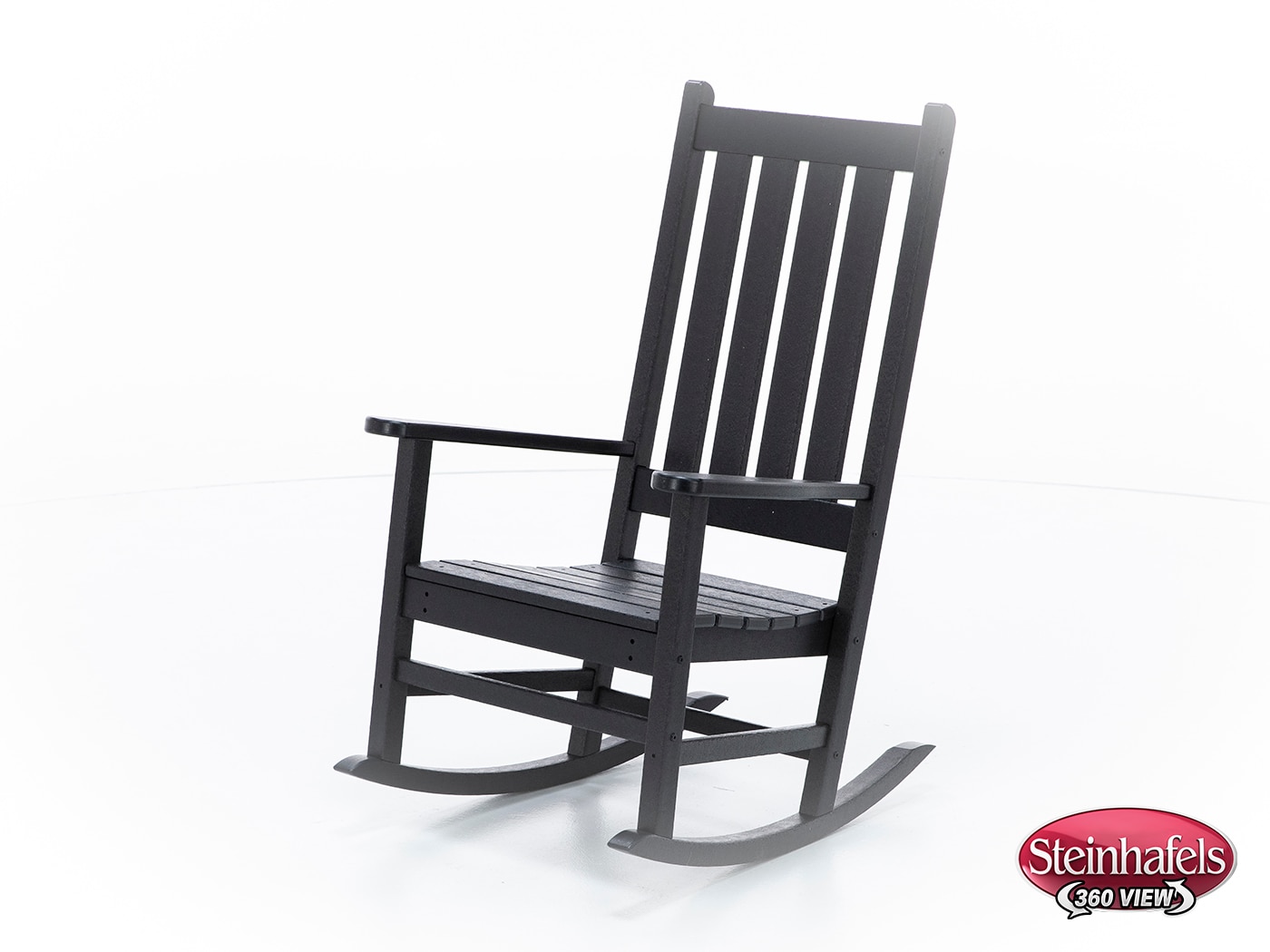 polywood black adirondack chair  image   