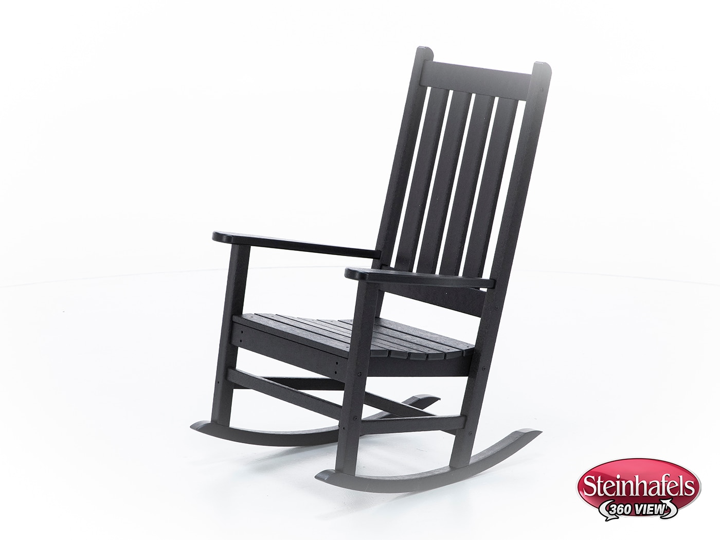 polywood black adirondack chair  image   