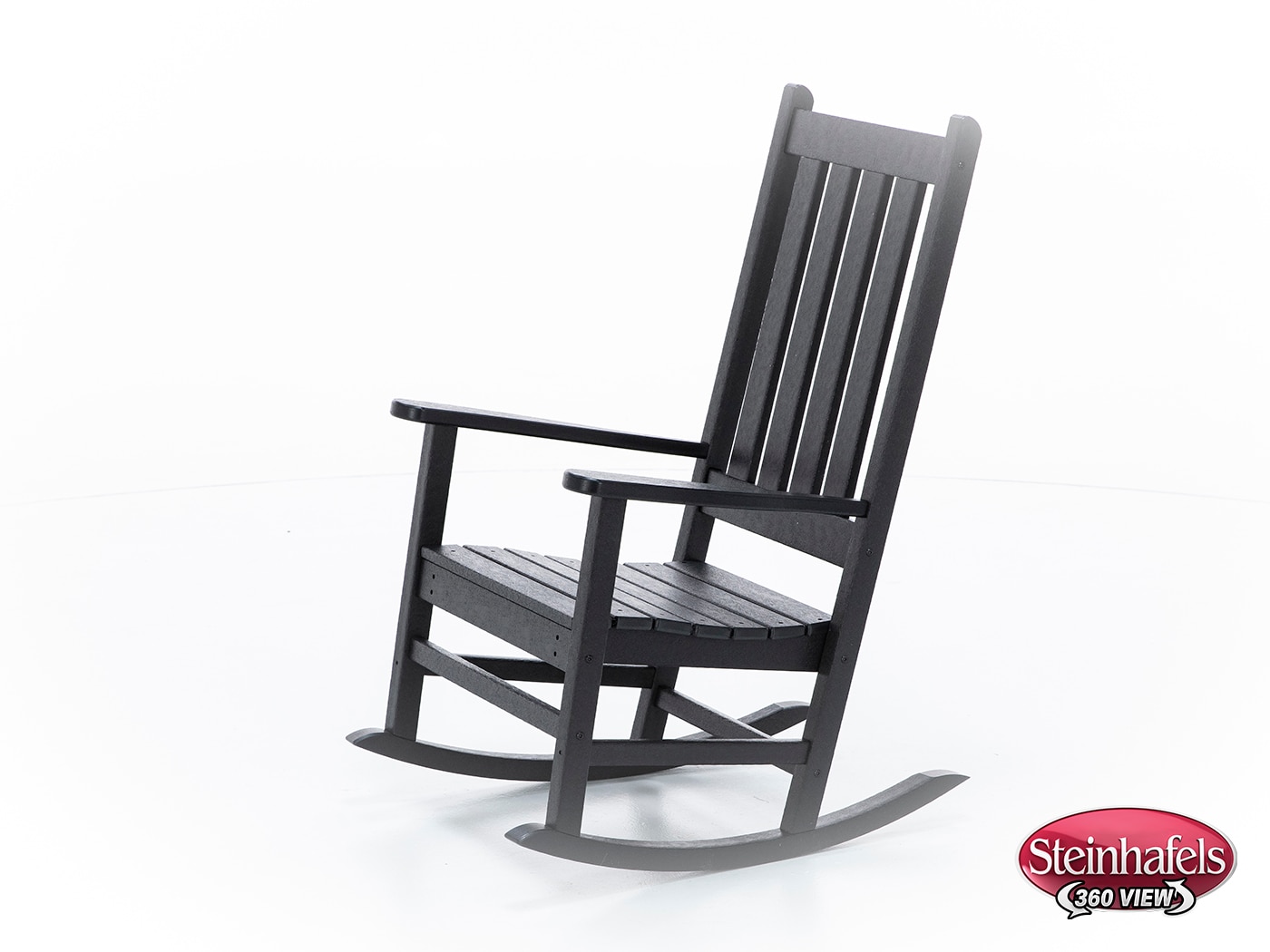 polywood black adirondack chair  image   