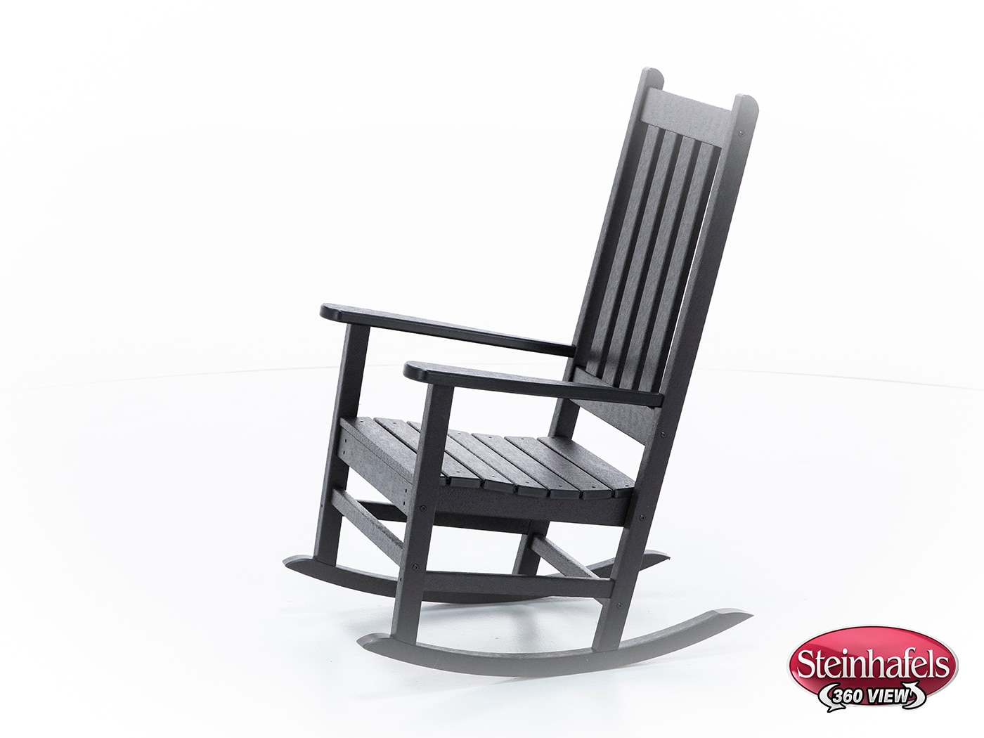 polywood black adirondack chair  image   