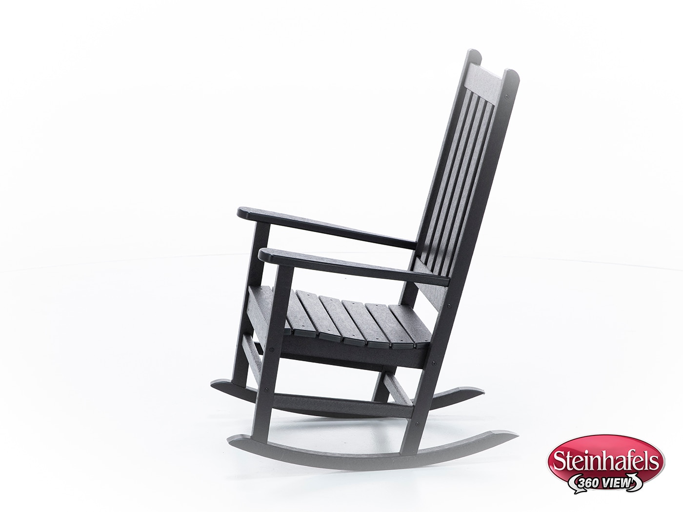 polywood black adirondack chair  image   