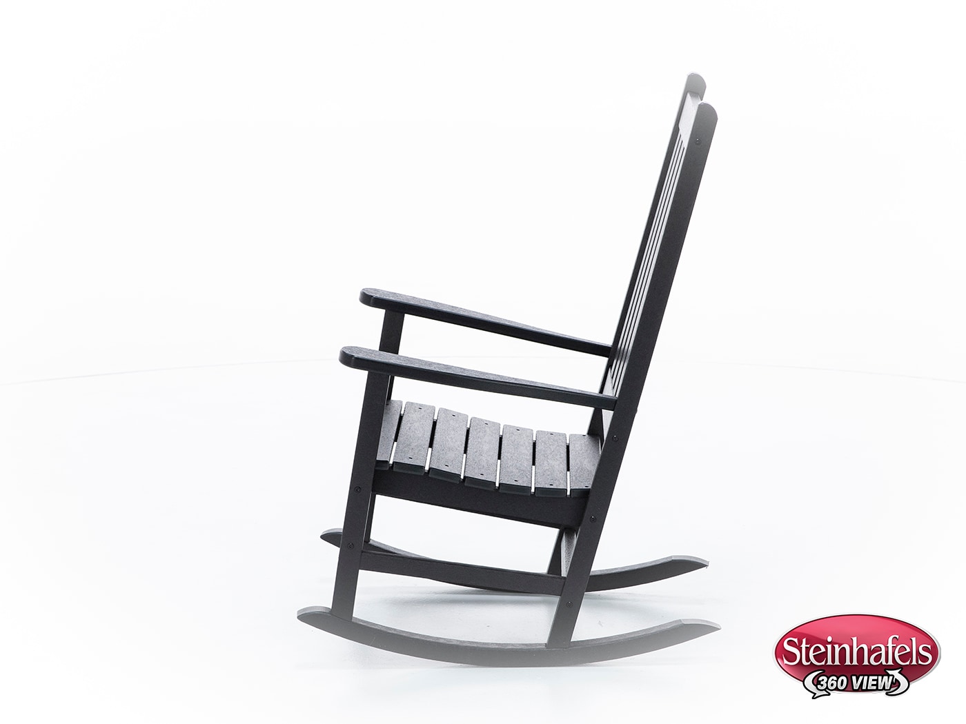 polywood black adirondack chair  image   