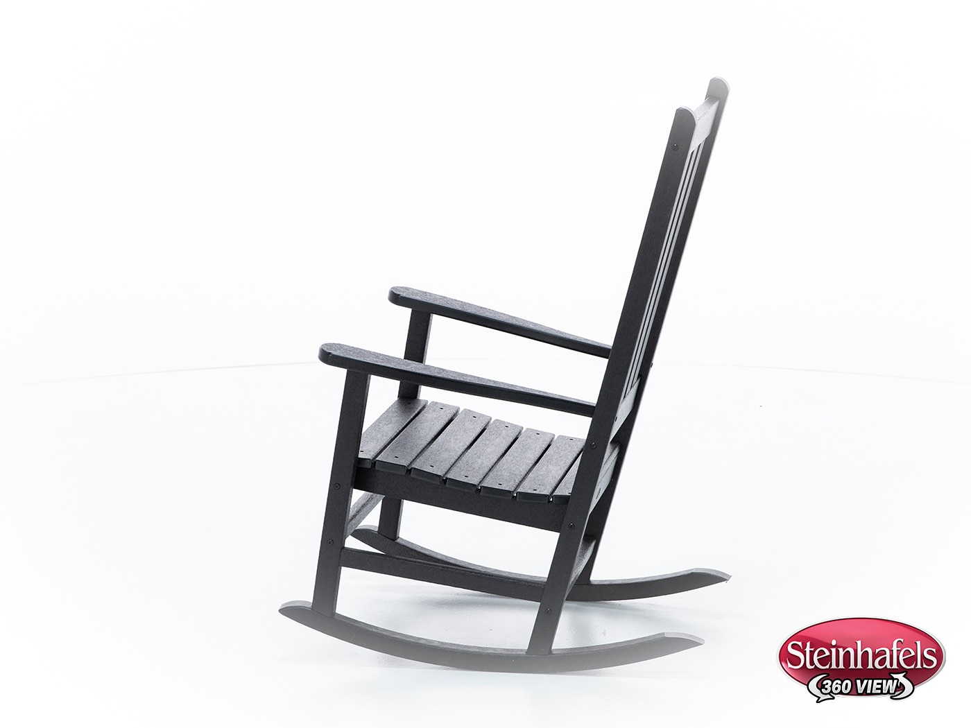 polywood black adirondack chair  image   