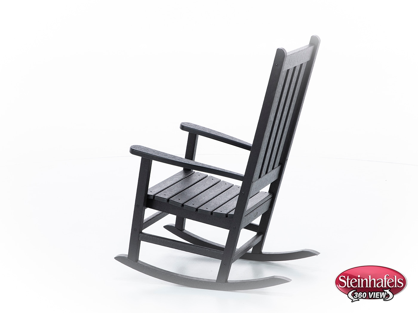 polywood black adirondack chair  image   