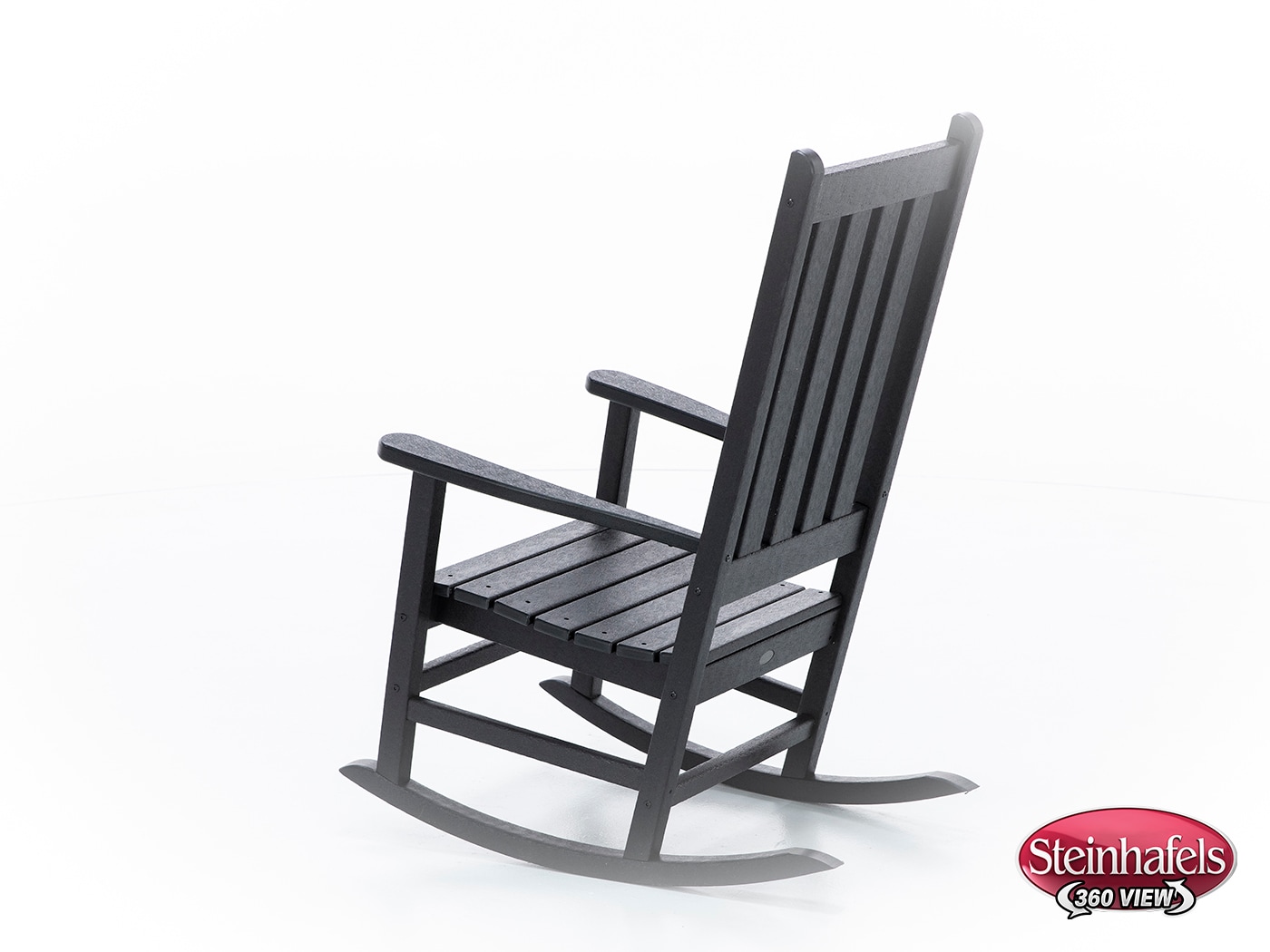 polywood black adirondack chair  image   