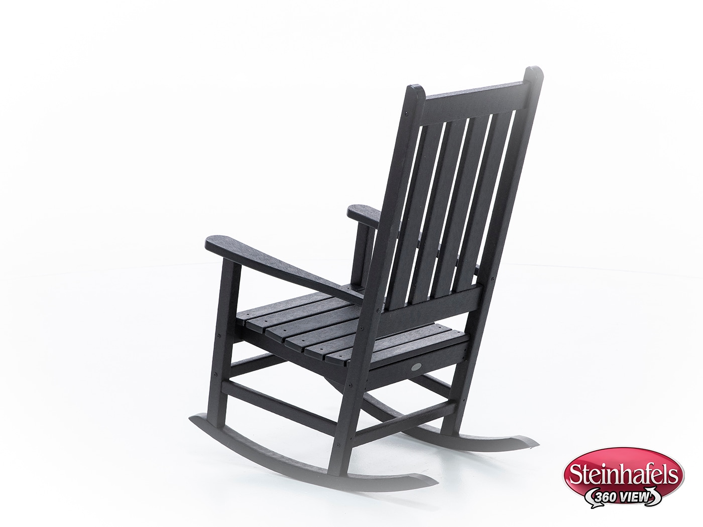 polywood black adirondack chair  image   