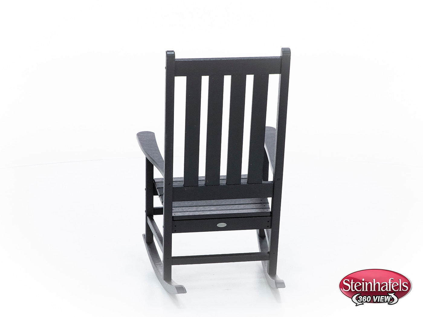 polywood black adirondack chair  image   